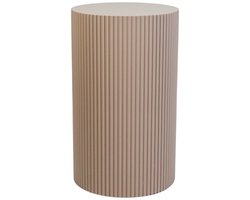 Housevitamin Bijzettafel - Pilaar-Cilinder-MDF - Taupe- 30x30x54cm. Laat je interieur stralen met deze moderne bijzettafel!