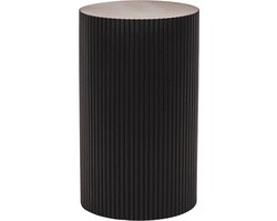 Housevitamin Bijzettafel - Pilaar - Cilinder - MDF - Zwart - 30x30x54cm