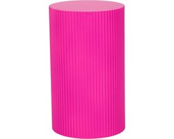 Housevitamin Bijzettafel Pilaar – Cylinder – Neon Pink – MDF – 30×30×54 cm – Displayzuil – Nachtkastje & Side Table