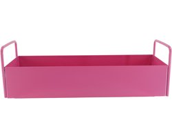 Housevitamin Dienblad-Tray Met Handvatten-Metaal-41,5x15,5x13cm- Roze