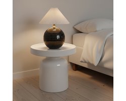 Housevitamin Disco Tafel Lamp – 20x20 cm – Zwart – Glas – Discobal – E27 Fitting – Met Snoer – Spiegelend Lichteffect
