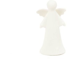 Housevitamin Dolomieten Engel / Kerstversiering met Led verlichting - 9X6X16,5 cm ( M ) - Wit