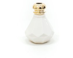 Housevitamin Home de Cologne Vaas-Wit/Goud -10.6x10.6x14.8CM