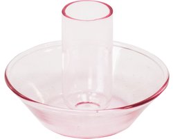Housevitamin Kaarshouder - Roze Glas - 9,5x9,5x7cm