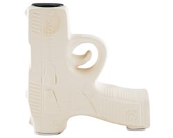 Housevitamin Kandelaar - Pistool Kaarshouder - Keramiek - 12x5x12 cm - Beige