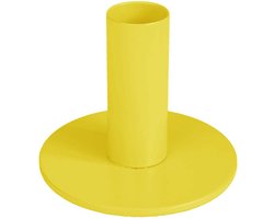 Housevitamin Metalen Gekleurde Kaarshouder-Kandelaar - Basic- Geel- 8x8x6,5cm
