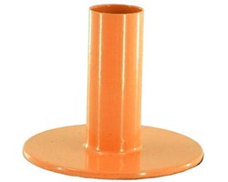Housevitamin Metalen Gekleurde Kaarshouder-Kandelaar - Basic- Oranje- 8x8x6,5cm