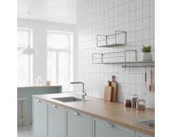 Housevitamin Metalen Wandplanken – Set van 2 – Zandkleur – 40 & 80 cm – Modern & Tijdloos