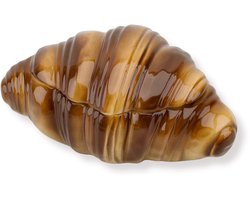 Housevitamin - Opbergpot - Croissant Potje - Bruin - Dolomiet - 16,5x10x7,5cm