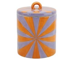 Housevitamin - Opbergpot - Swirl - Oranje/Lila - Dolomiet - 11x11x14,5cm