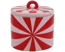 Housevitamin - Opbergpot - Swirl - Rood/Roze - Dolomiet -11x11x11,5cm