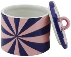 Housevitamin - Opbergpot - Swirl - Roze/Blauw - Dolomiet - 11x11x11,5cm