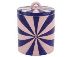 Housevitamin - Opbergpot - Swirl - Roze/Blauw - Dolomiet - 11x11x14,5cm