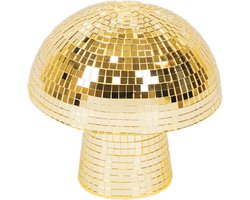 Housevitamin Ornament - Disco-Paddenstoel-Beeldje-Disco Stenen - Keramiek-Goud - 14x14x14cm