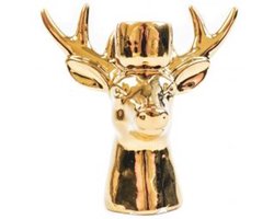 Housevitamin Rendier kandelaar goud 16.5 x 6 x 15 cm