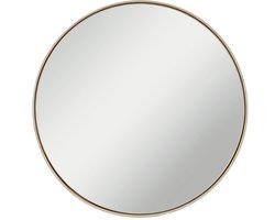 Housevitamin Ronde Wandspiegel Ø80 cm – Uniek Taupe Metalen Frame – Moderne Design Spiegel – Badkamerspiegel – Wandspiegel voor Hal, Woonkamer & Slaapkamer