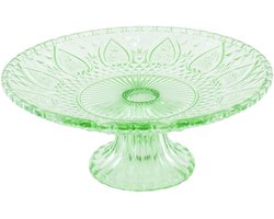 Housevitamin Servies- Taartplateau - Glas- Groen- 15x8 cm - Hightea