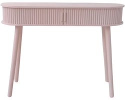 Housevitamin Side Table – Light Pink – MDF – 100×33×76 cm | Modern Sideboard met Lat-Schuifdeur – Opbergkast & Woonkamermeubel