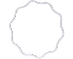 Housevitamin- Spiegel - Make up Spiegel- Golvend Rond - Metaal - Lila - 25x1x25cm