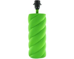 Housevitamin Tafellamp Gedraaide Spek – Fluor Groen – Keramiek – E27 – 28 cm