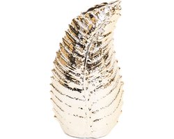 Housevitamin - Vaas Blad Vorm - Goud 13x9x24 - Sfeervolle deco vaas voor in huis.