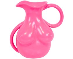 Housevitamin vaas kan borsten roze 18 cm