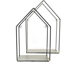 Housevitamin Wandplanken - Zwart - Set van 2