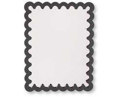 Housevitamin Wandspiegel 33x 43 cm – Zwart – Golvende Rand – MDF – 1,5 cm Dik – Lichtgewicht – Modern Design – Decoratieve Spiegel