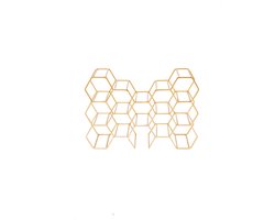 Housevitamin Wijnrek - Metaal - Goud - 44,5x15,5x29cm