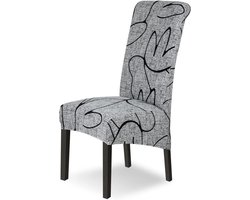 Housse de Chaise XL Extensible 4 Pièces Grand Housse de Chaise de Salle à Manger Couverture de Chaise Grande Taille Amovible Lavable pour Décor Salle à Manger Hôtel Cuisine