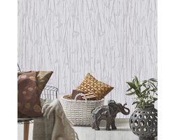 Hout behang wit 10123-01 | Koop nu voordeling behang