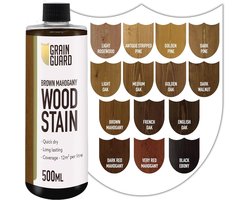 Houtbeits Waterbasis voor Interieur en Exterieur | Sneldrogend en Geurarm | Natuurlijke Afwerking | 500 ml