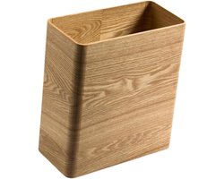 Houten afvalbak - Prullenbak binnen - Afval sorteren - Stijlvolle houtnerf - 265 cm - Licht hout