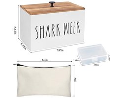 Houten badkamerbox - multifunctionele organizer - 1 stuk - massief hout