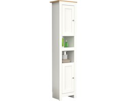 Houten badkamermeubels Staande badkamerplank Badkamer Badkamermeubel Hoge kast Balusa