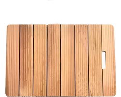 Houten Badmat - Antislip Douchemat - Badkamer Organisatie - Massief Hout - 80x80cm - Licht