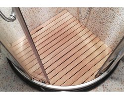 Houten Badmat - Douche Vloermat - Badkamer Veiligheid - Natuurlijk Hout - 275 x 275 inch - Licht Hout
