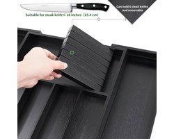 Houten bamboe besteklade organizer - uitbreidbaar - 1 stuk - duurzaam