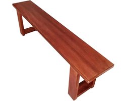 Houten Bank - Eettafelbank Stoel - Extra Zitplaatsen - Ruimtebesparend Ontwerp - 120 cm - Rood