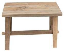 Houten Bankje 40 cm - Teakhouten Bankje - Sfeervol & Compact Bankje voor elke Ruimte