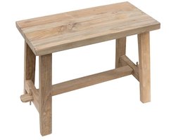 Houten Bankje 60 cm - Teakhouten Bankje - Sfeervol & Compact Bankje voor elke Ruimte