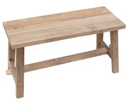 Houten Bankje 80 cm - Teakhouten Bankje - Sfeervol & Compact Bankje voor elke Ruimte