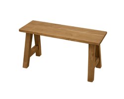 Houten Bankje 90 cm - Rustiek Teakhout - Teakhouten Bankje - Authentieke Warmte voor Elke Ruimte