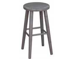 Houten barkruk grijs 60cm - Massief beukenhout, direct klaar voor gebruik