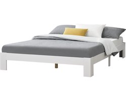 Houten bed Raisio met bedbodem 180x200 cm wit