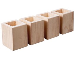 Houten Bedverhogers - Vierkante Meubelverhogers voor Verhoging van Tafels en Meubels (5-20 cm)