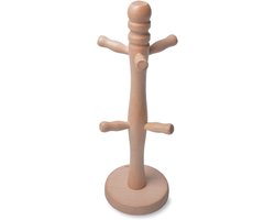 Houten Bekerhouder - Mokkenboom Kopjesstandaard - Keuken Organiseren - FSC-gecertificeerd Beukenhout - Voor 6-12 Kopjes - Licht