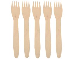 Houten bestek wegwerp vorken 50x stuks