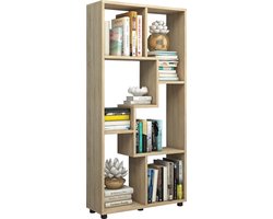 Houten boekenplank Medialijst Opbergruimte Ruimteverdeler Decoratieve plank Blina