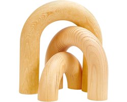 Houten boog decor set - Moderne woondecoratie - Set van 3
